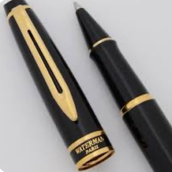 Waterman PEN Expert Rollerball Black Lacquer & Gold Trim Vintage New Cartridge